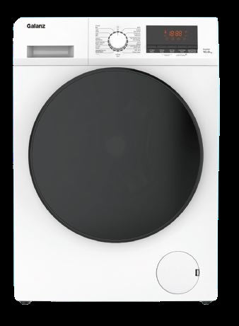 מכונת כביסה 10 קג לבן פתח קדמי דגם GL10 WMT6W של גלנץ