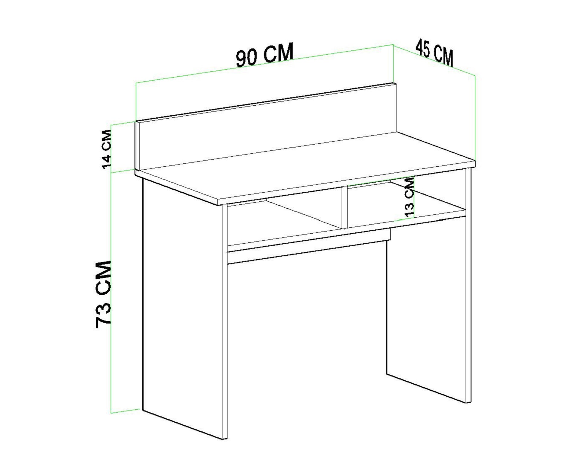 שולחן תלמיד/סטודנט דגם אורי 6033 צבע לבן