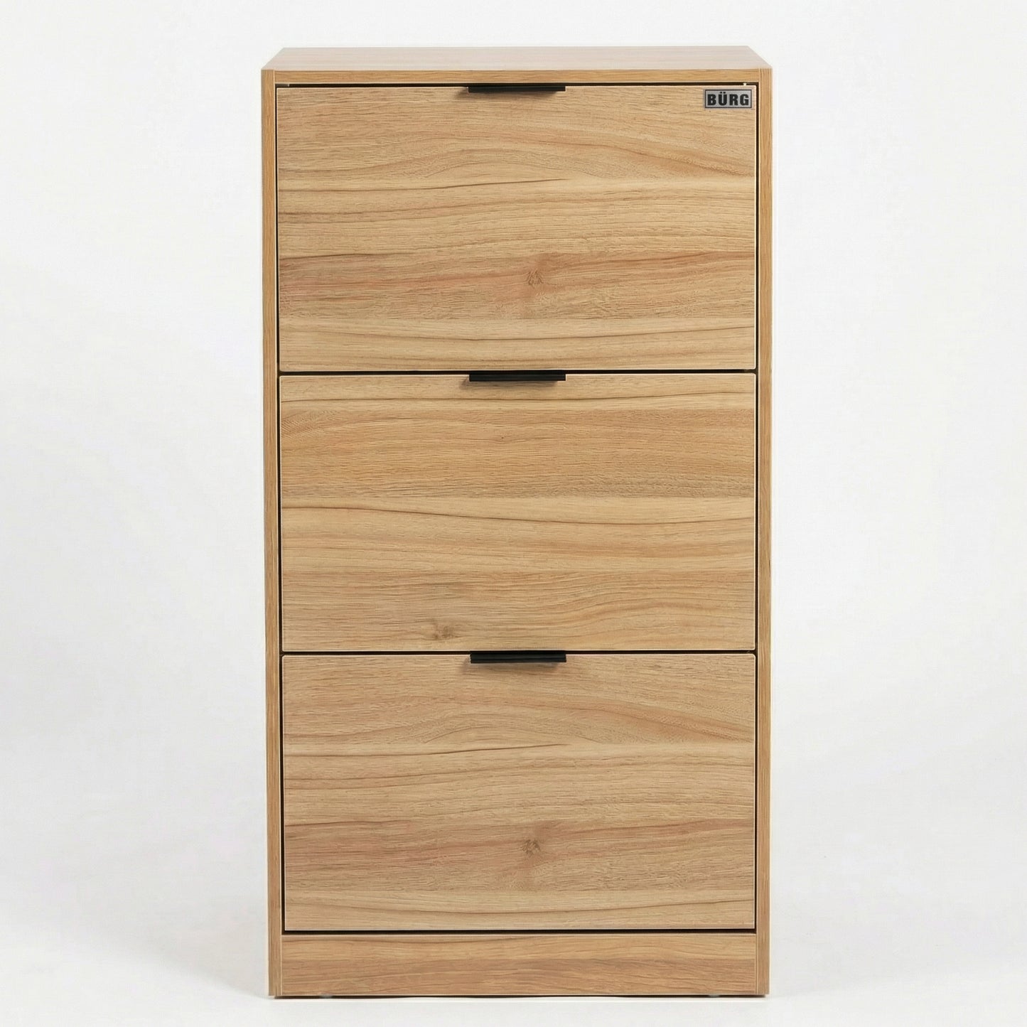 ארון נעליים 3 תאים טבעי ידית שחורה