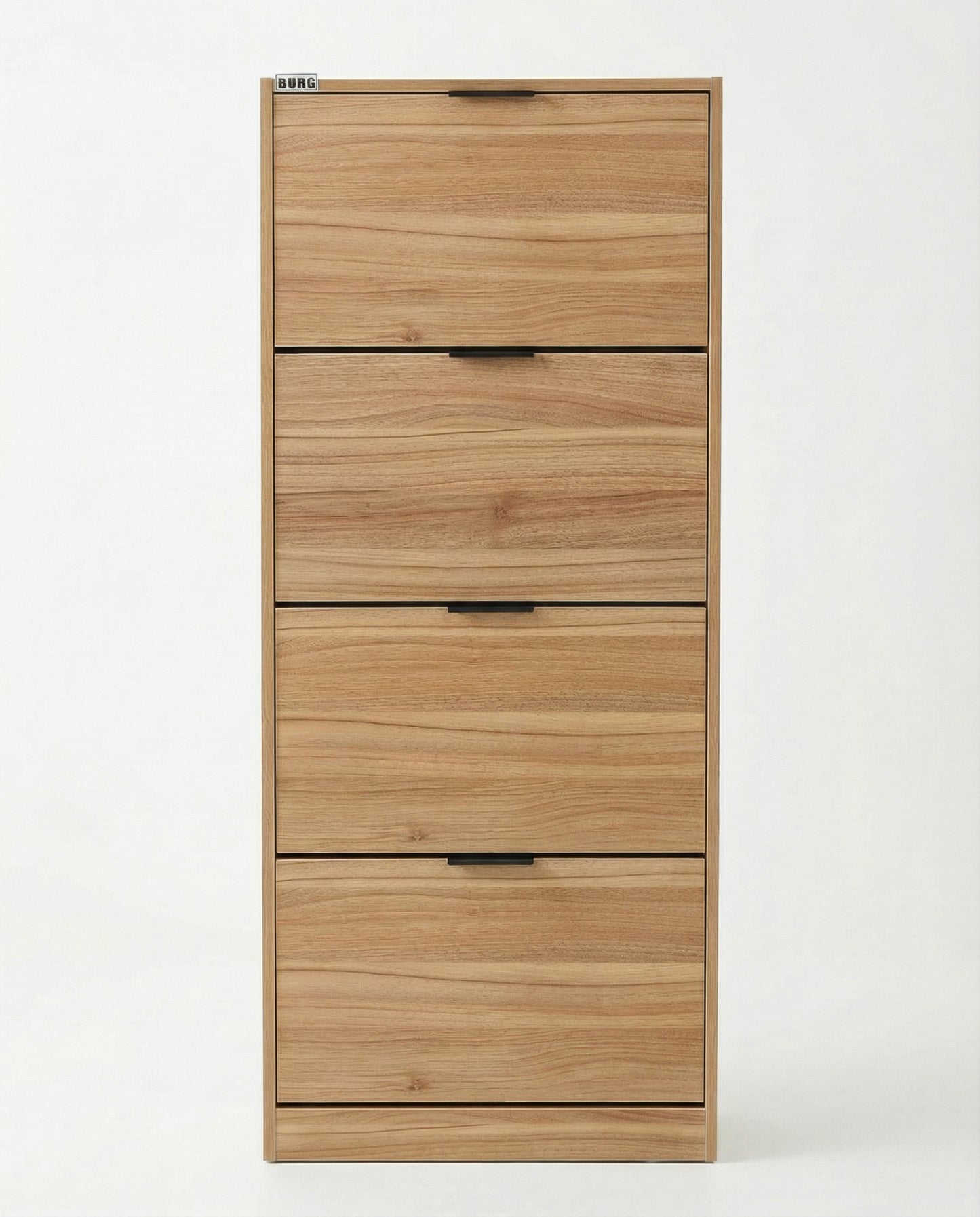 ארון נעליים 4 תאים טבעי ידית שחורה