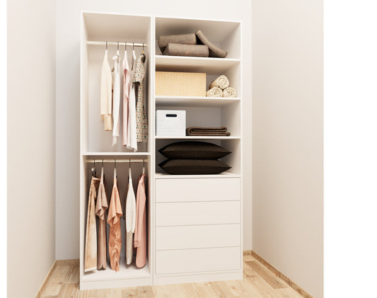 יחידת ארונות מודולרית לחדר ארונות – רוחב 140 ס"מ דגם תומר Z105