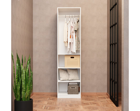 יחידת תלייה+ מדפים לחדר ארונות רוחב 60 ס"מ דגם יונתן X60-1