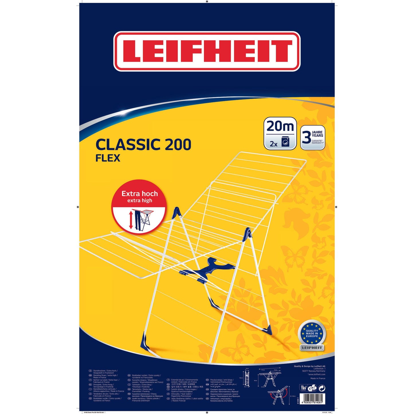 מייבש עומד Classic 200 Flex LEIFHEIT
