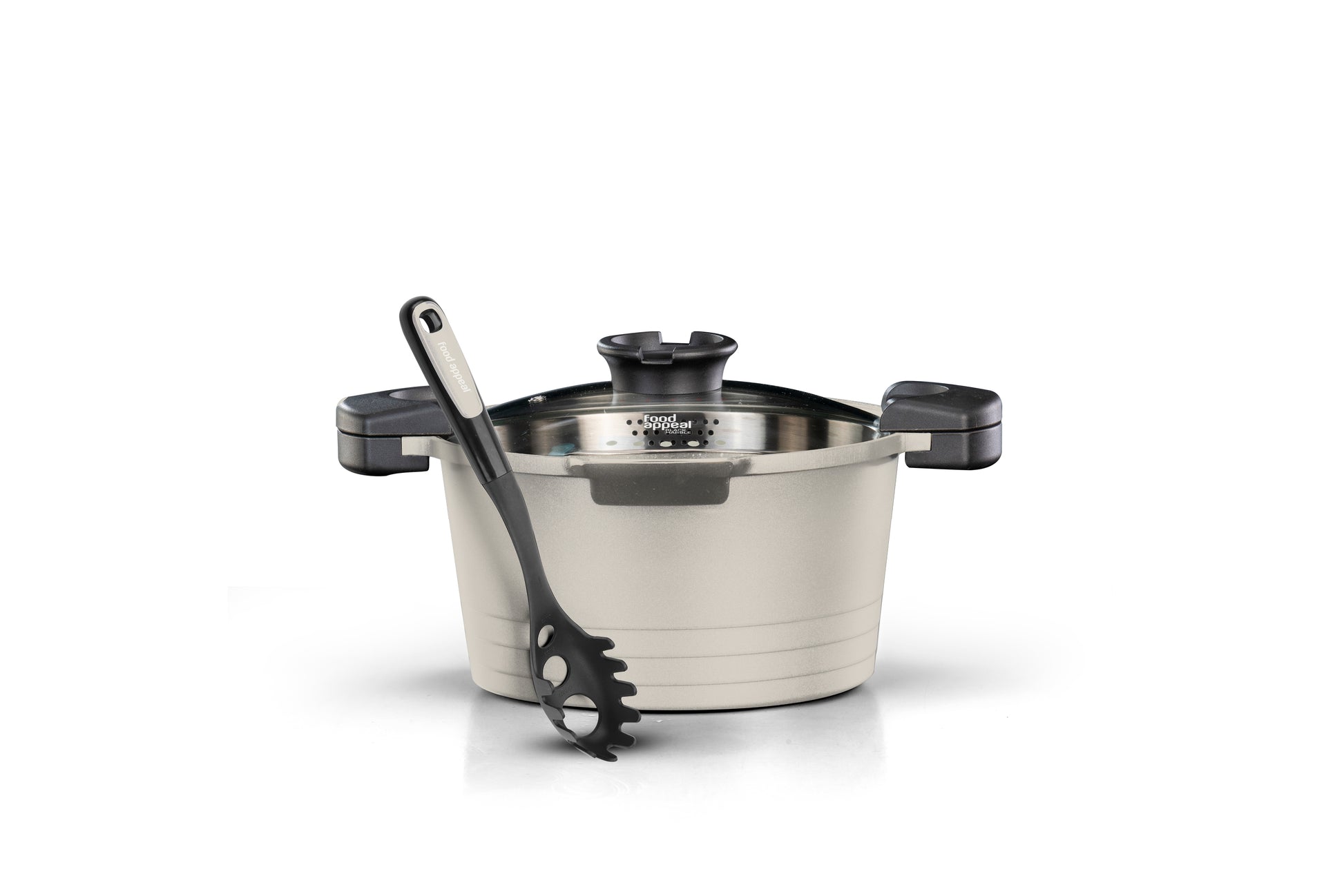 סיר רב תכליתי 24 סמ 4.7 ליטר+כף הגשה BLACK MARBLE לבן