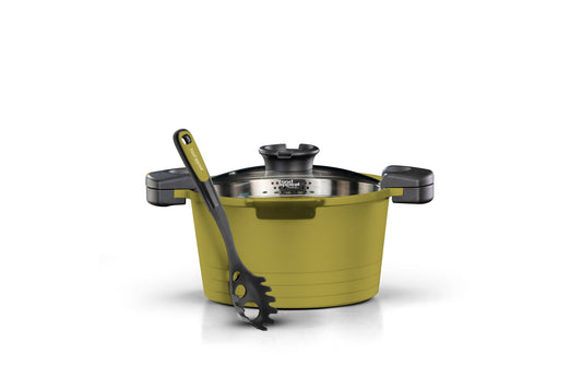 סיר רב תכליתי 24 סמ 4.7 ליטר+כף הגשה BLACK MARBLE ירוק