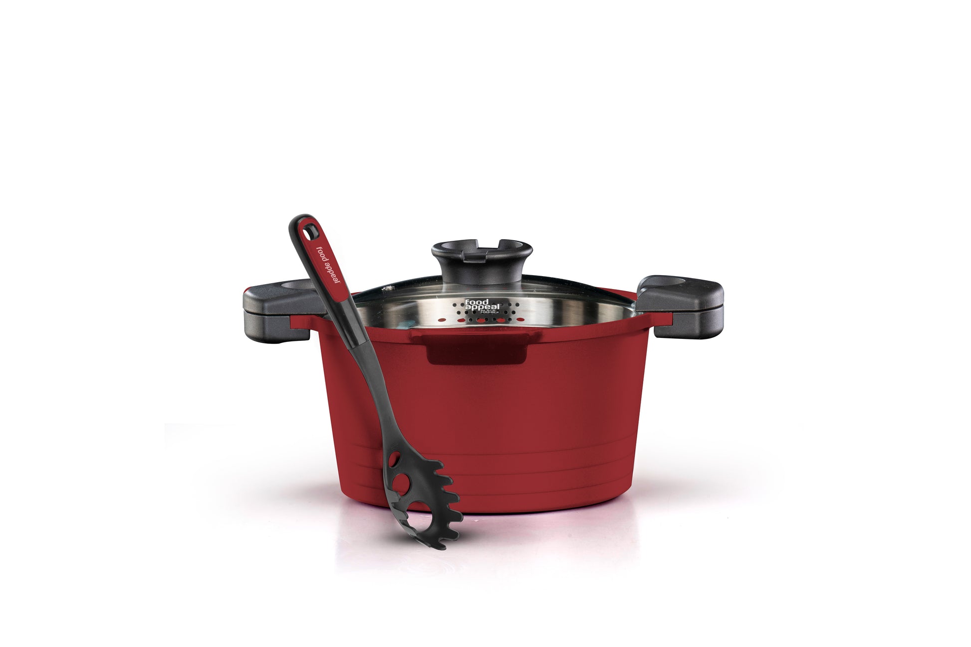 סיר רב תכליתי 24 סמ 4.7 ליטר+כף הגשה BLACK MARBLE אדום