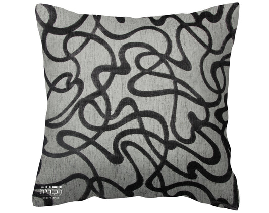 כרית נוי "נחש" חום – אפור