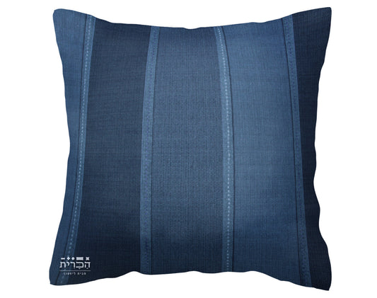 כרית נוי דגם טופז פסים רחבים בגוון כחול