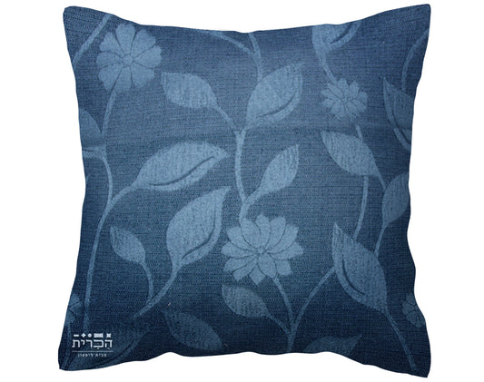 כרית נוי דגם טופז פרח כחול