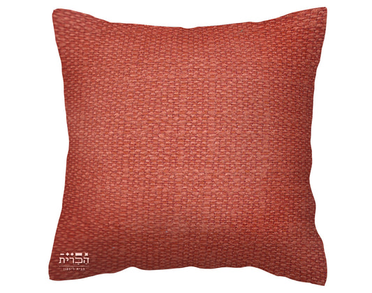 כרית נוי דגם יעל בגוון טרקוטה