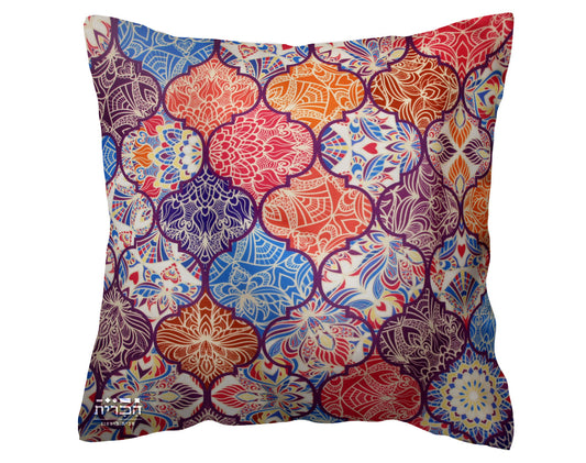 כרית נוי דגם רובל "סורגים צבעוניים"