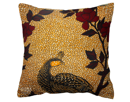 כרית נוי דגם רובל טווס