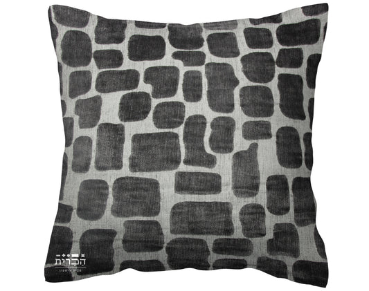 כרית נוי דוגמא בחום – אפור