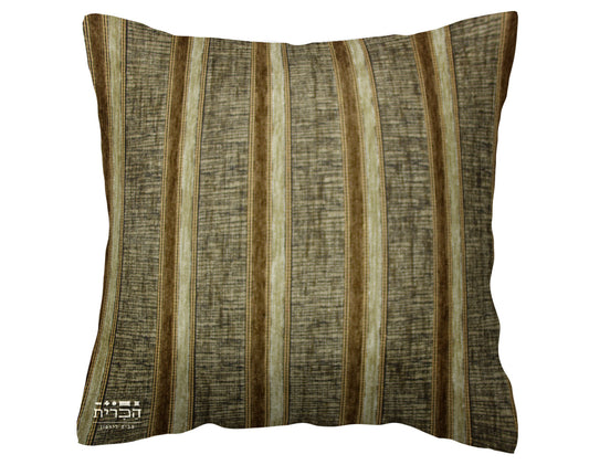 כרית נוי פסים חומים