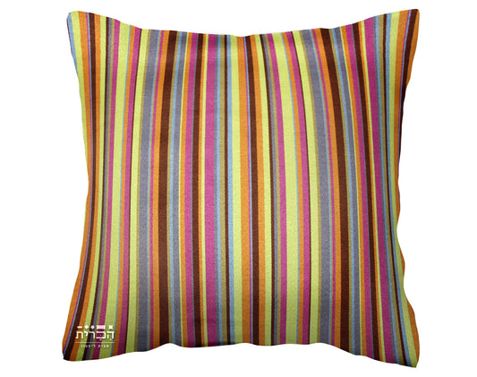 כרית נוי פסים צבעוניים