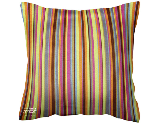 כרית נוי פסים צבעוניים