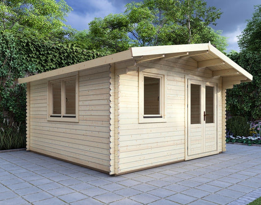 מחסן עץ אירופאי 4X4 עובי 28 מ"מ דגם Ringwood EverGreen