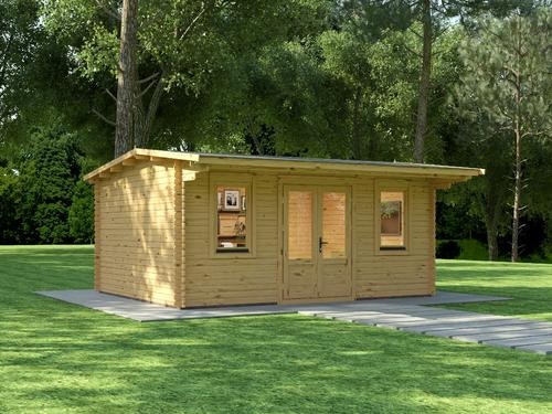 מחסן עץ אירופאי 5x4 מטר עובי 28 מ"מ Windermere מבית Evergreen