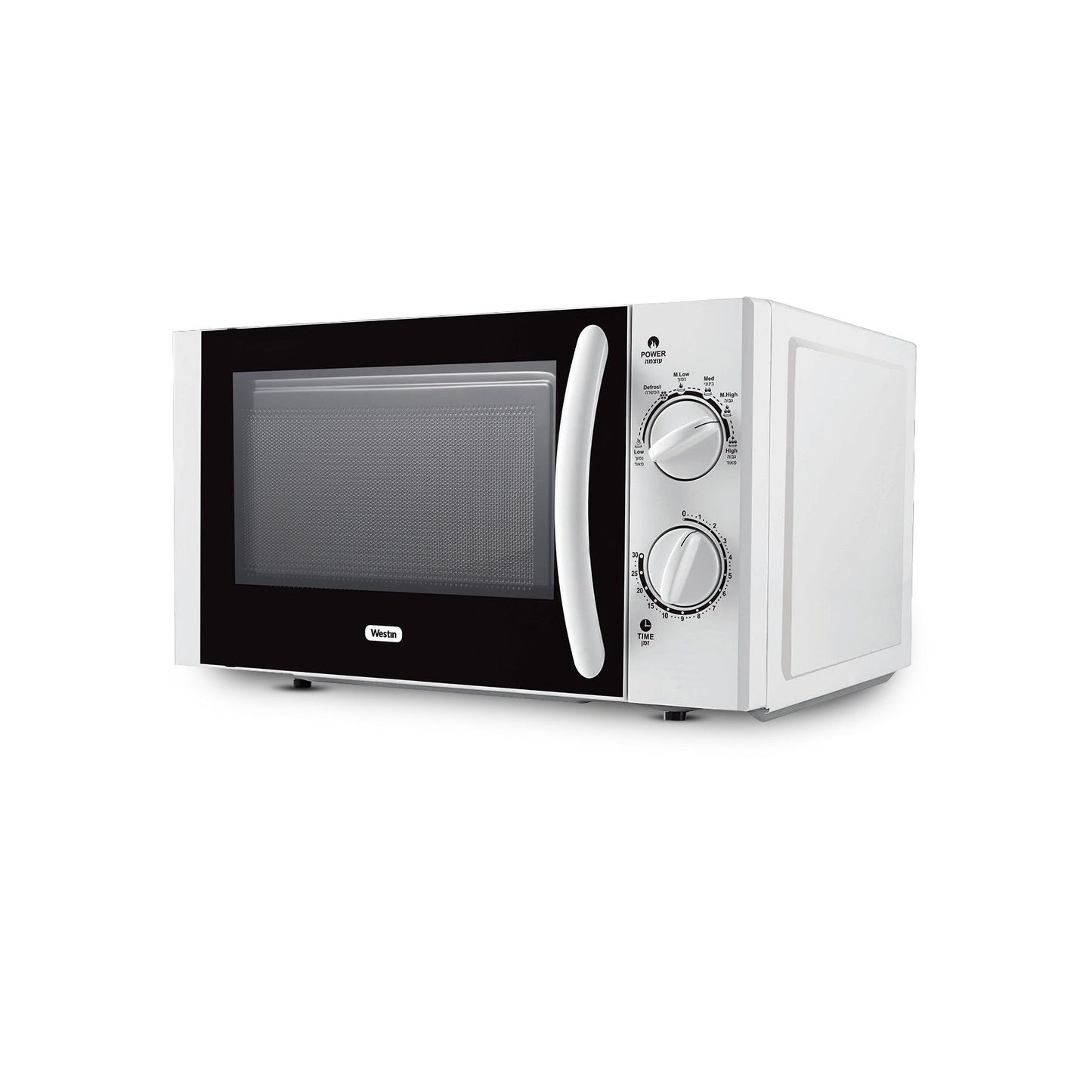 מיקרוגל 20 ליטר מכאני לבן עם ידית WES-20L1055W