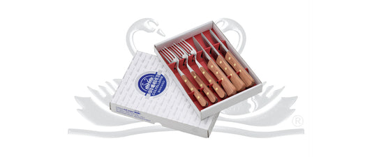 סט סכינים ומזלגות לסטייק באריזת מתנה