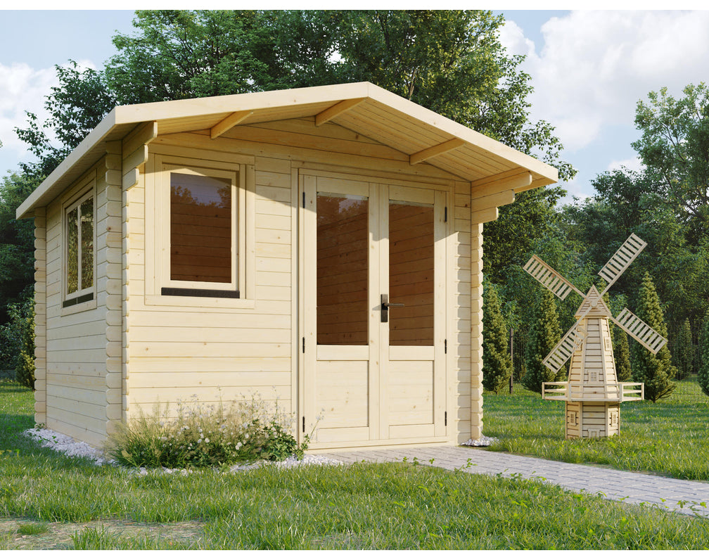 מחסן גינה עץ אירופאי 3x3 עובי 28 מ"מ דגם Ringwood EverGreen