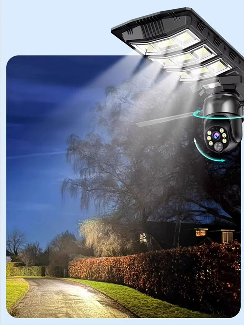 מצלמת אבטחה אלחוטית סולארית LED EYE G4 IP 1080 ממונעת 360 לתנאי חוץ קשים בתאורת לד לבית לעסק או לרחוב ללא צורך בחיבור לחשמל