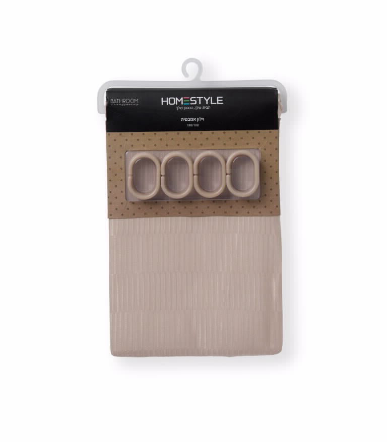 וילון אמבט 180*180 סמ גאקרד בז