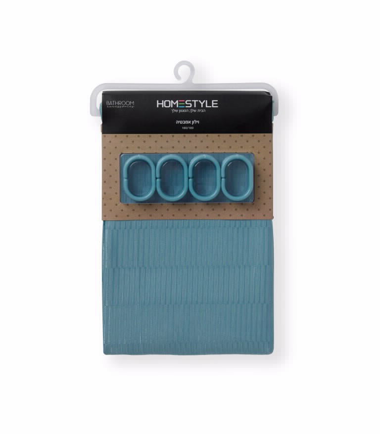 וילון אמבט 180*180 סמ גאקרד כחול