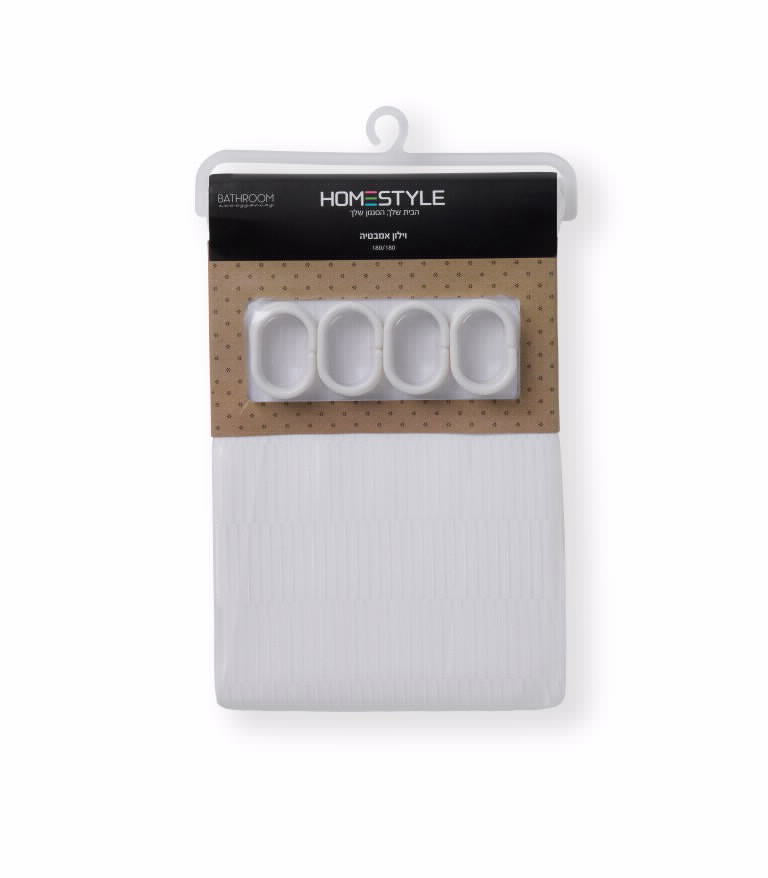 וילון אמבט 180*180 סמ גאקרד לבן