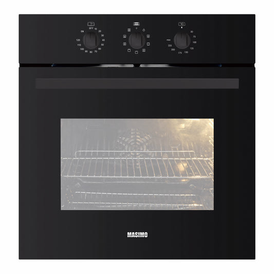 תנור בנוי שחור דגם MAS-60BI-BLK של MASIMO