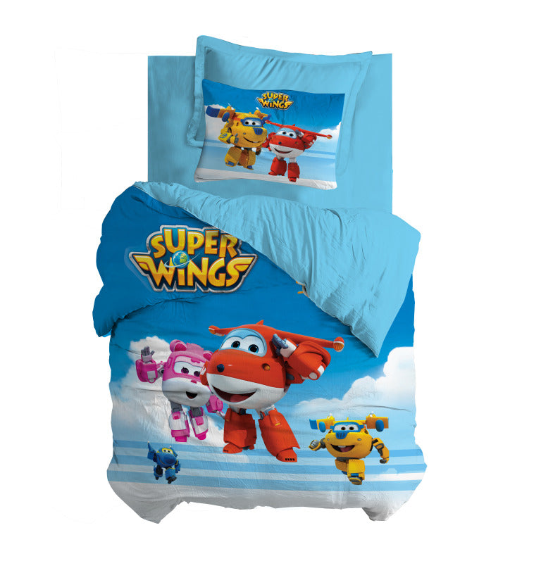 סט מיטת יחיד 90/200 סמ מטוסי על בשמיים