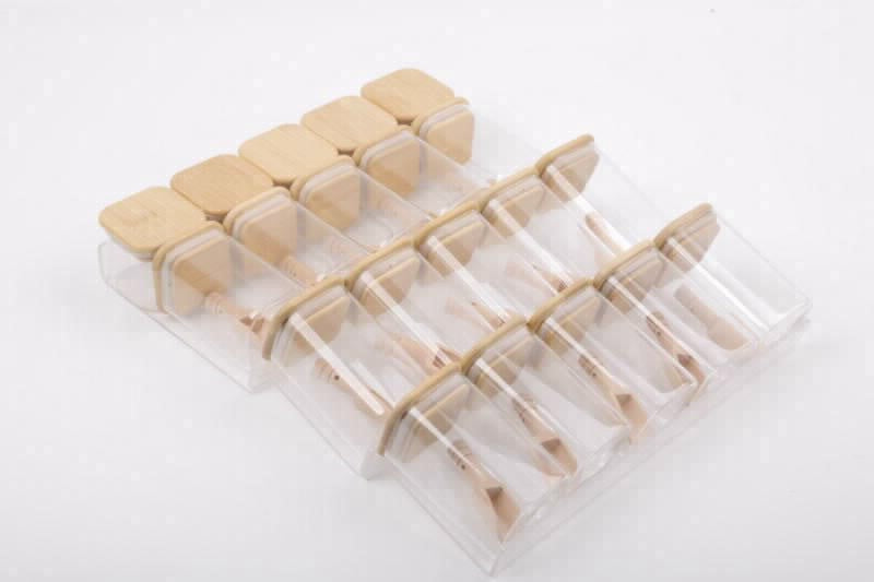 סט 20 צנצנות במעמד אקרילי