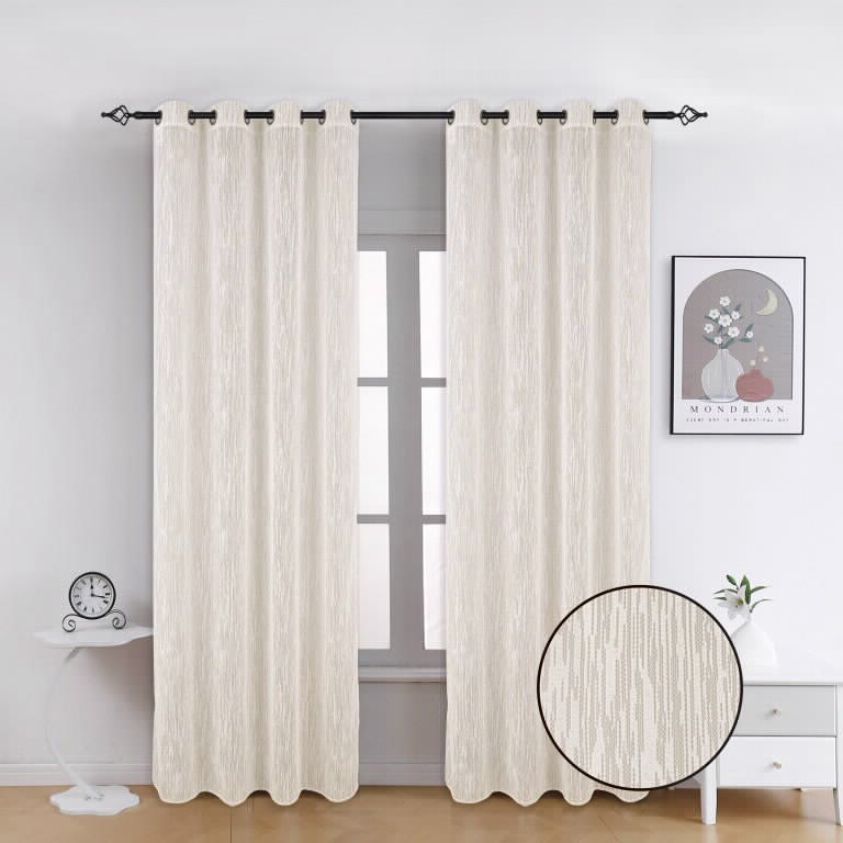 וילון קצר 2X140/160 סמ עדן בז'