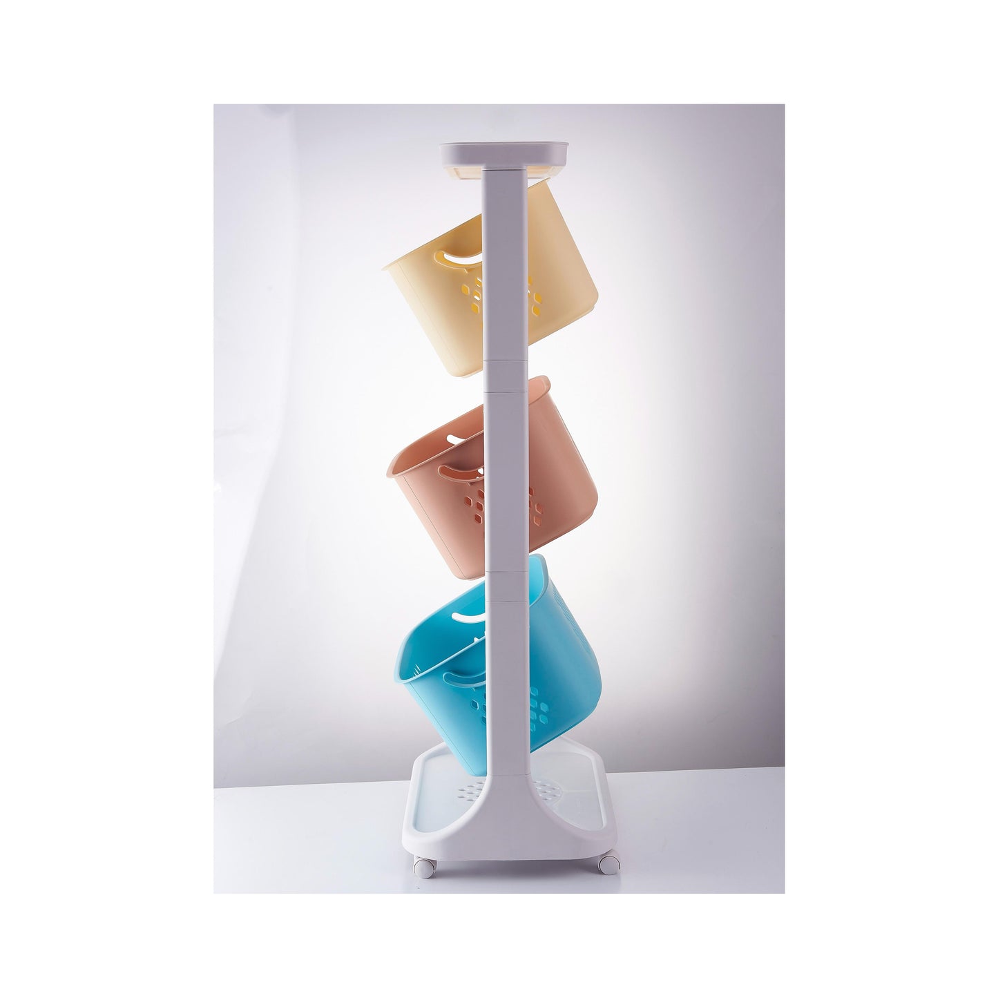 סלי אחסון צבעוניים קומות שלוש קומות