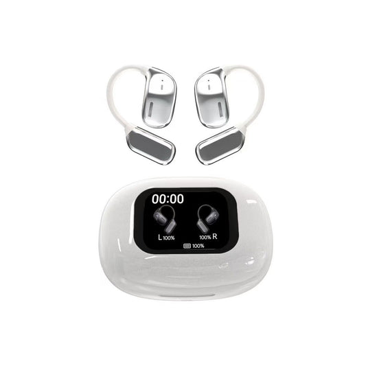 אוזניות תרגום Bluetooth עם טכנולוגיית AI – 144 שפות צבע לבן