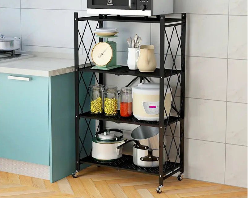 כוננית 4 ו 5 מדפים מתקפלת קומות 4 קומות