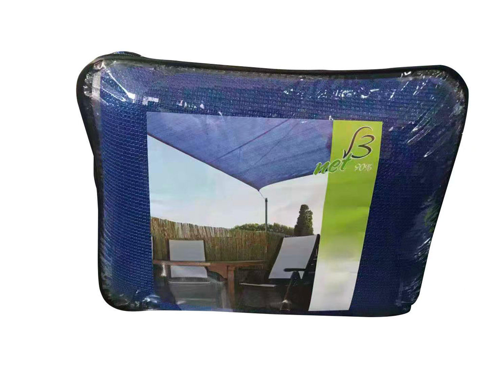 רשת צל 3*3 מטר עם טבעות כחול