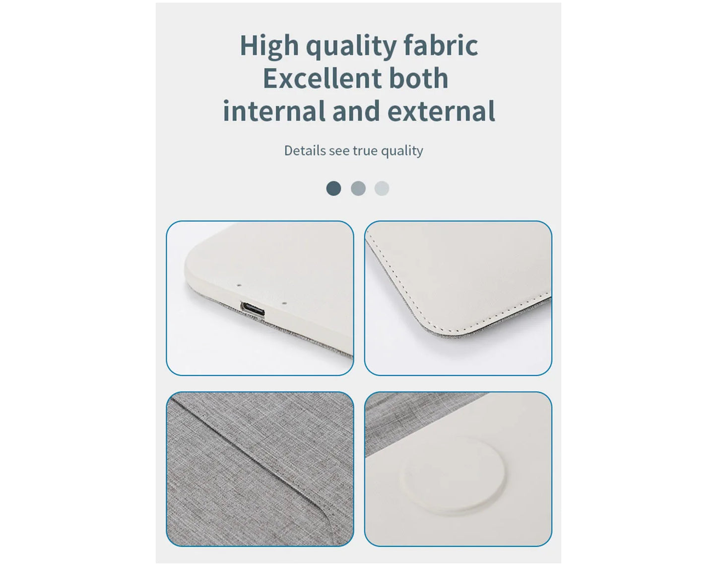 נרתיק לפטופ 5 ב-1 מעור – סט מולטיפונקציונלי עם מטען אלחוטי ואחסון