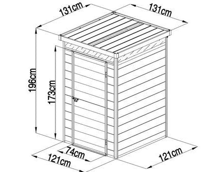 מחסן פלסטיק 4X4 פיט TINO A דגם EverGreen