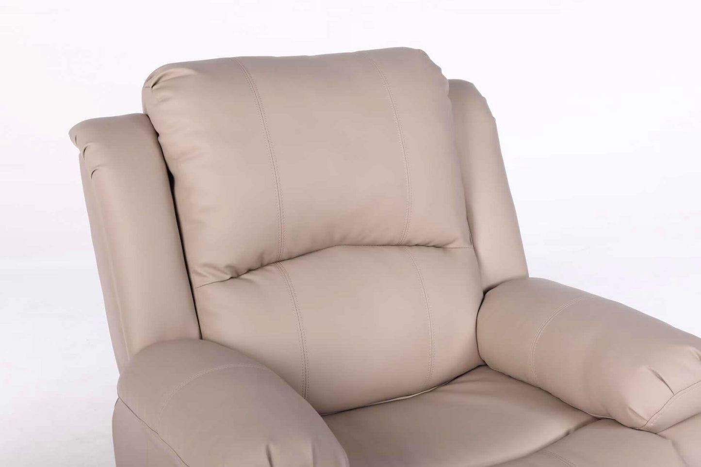 כורסת טלוויזיה מסאג PU דמוי עור בז