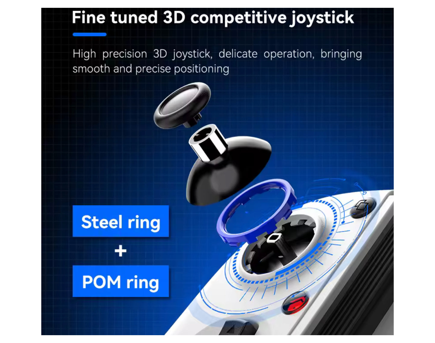 שלט גיימינג מתחבר לטלפון מתכוונן צבע לבן