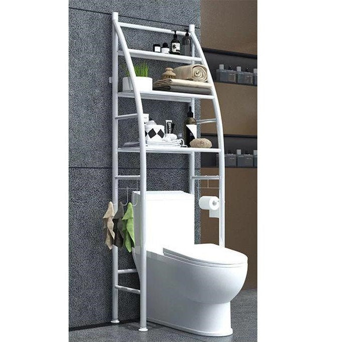 מעמד 3 מדפים מעל האסלה גוון לבן