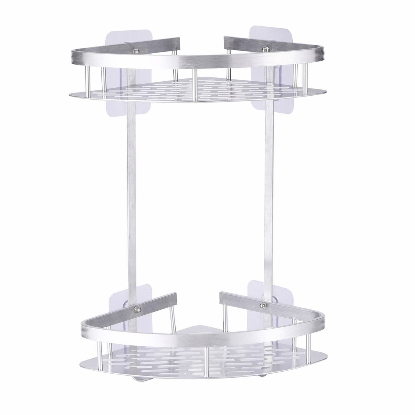 מתלה אחסון פינתי אלומיניום 2 קומות ניקל 38*5*20.5