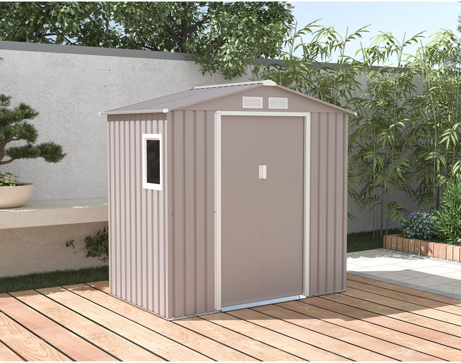 מחסן מתכת פרמיום 2.13X1.27 G74 צבע אפור דגם EverGreen