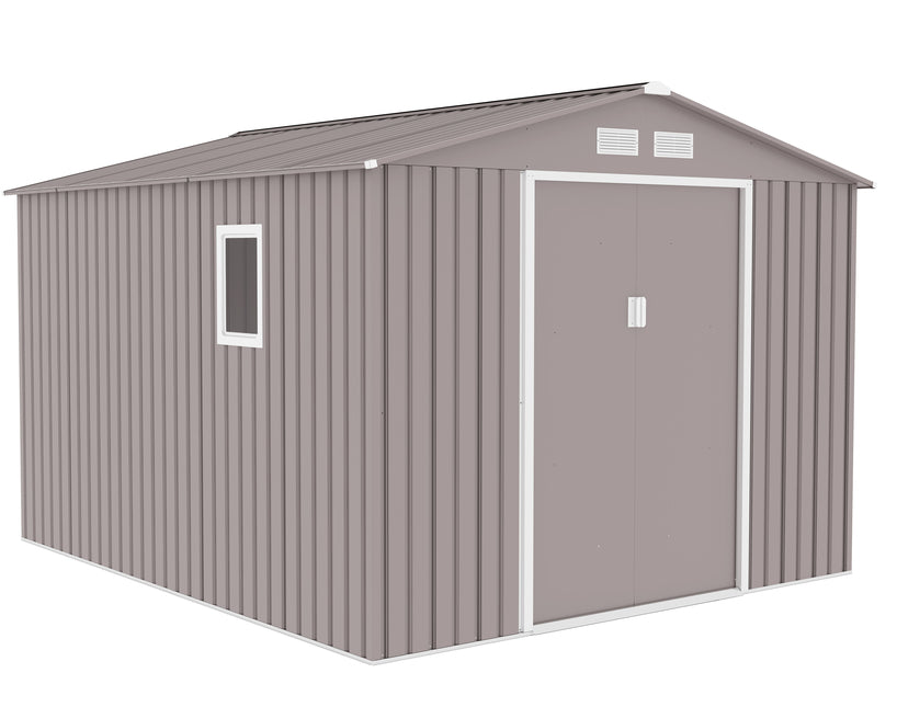 מחסן מתכת פרמיום 2.77X3.19 G910 צבע אפור דגם EverGreen