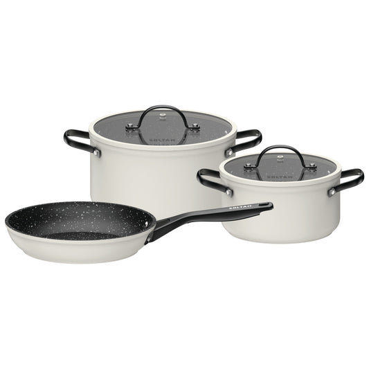 סט זוג סירים+מחבת Platinum קרם סולתם
