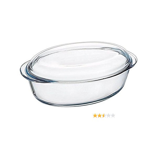 תבנית קדרה אובלית 3 ליטר + מכסה 1 ליטר Pyrex Essentials