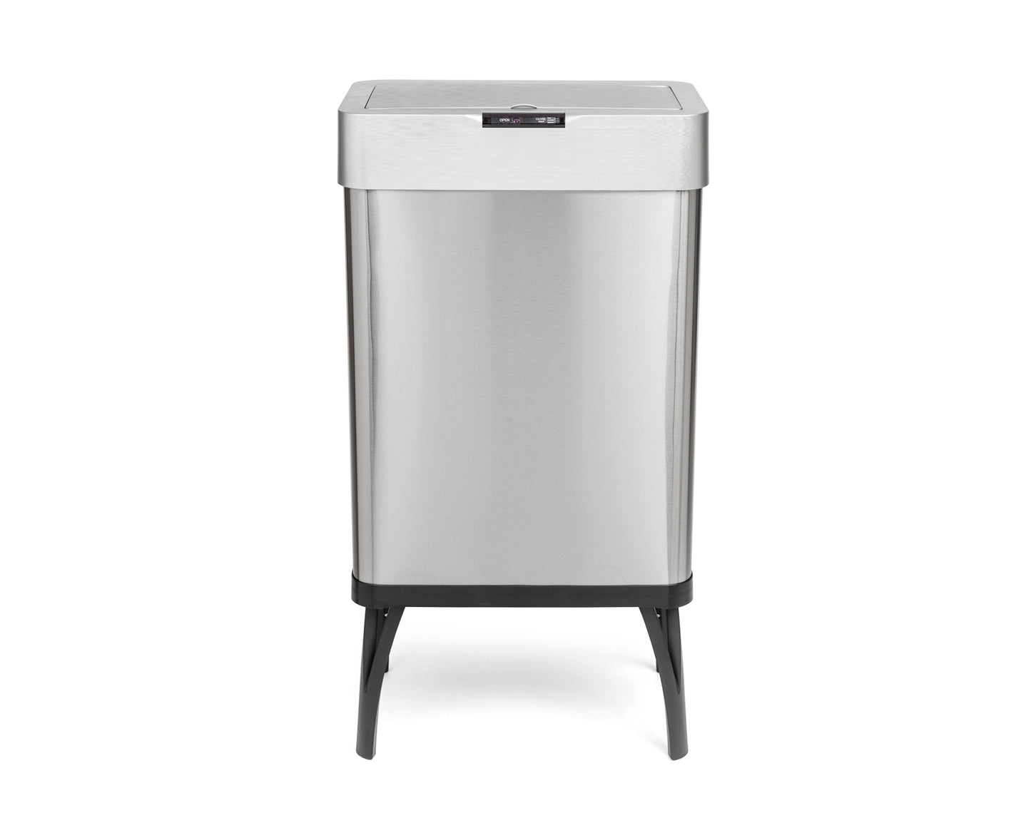 פח אשפה מעוצב עם חיישן 50 ליטר צבע כסוף