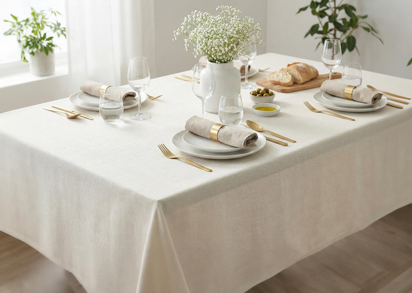 מפות אוכל 150/300 ס"מ אנאבל קרם