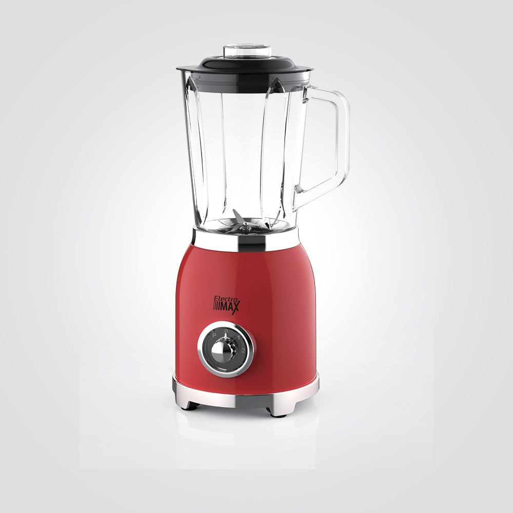 בלנדר חשמלי מיכל זכוכית 1.5 ליטר אדום 600W דגם H-34002